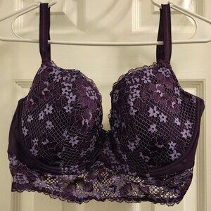 Adore Me Purple Lace Bra 36G